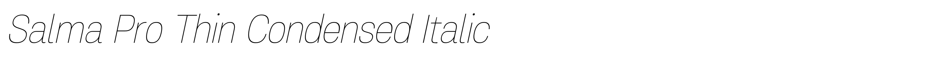 Salma Pro Thin Condensed Italic